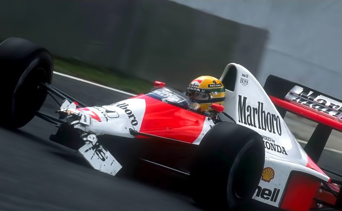 Ayrton Senna Heading to the Pits